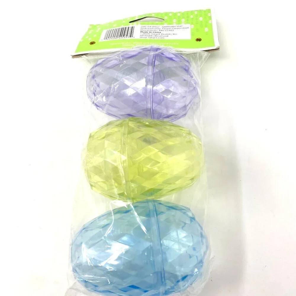 Easter Large Plastic Fillable Eggs Metallic Gold Jewel